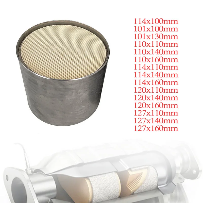 Catalytic Converter Catalytic Converte EURO 1 400 Cpsi High Flow 101/114/120/127*100 Mm Sport Catalyst Three Way Round Ceramic Substrate Universal