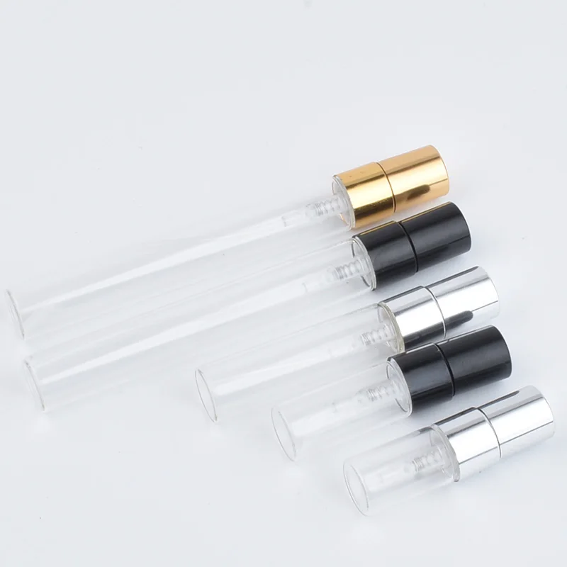 20 개/몫 3ML 5ML 10ML 미니 휴대용 다채로운 유리 향수 병 알루미늄 분무기 여행에 대 한 빈 화장품 용기