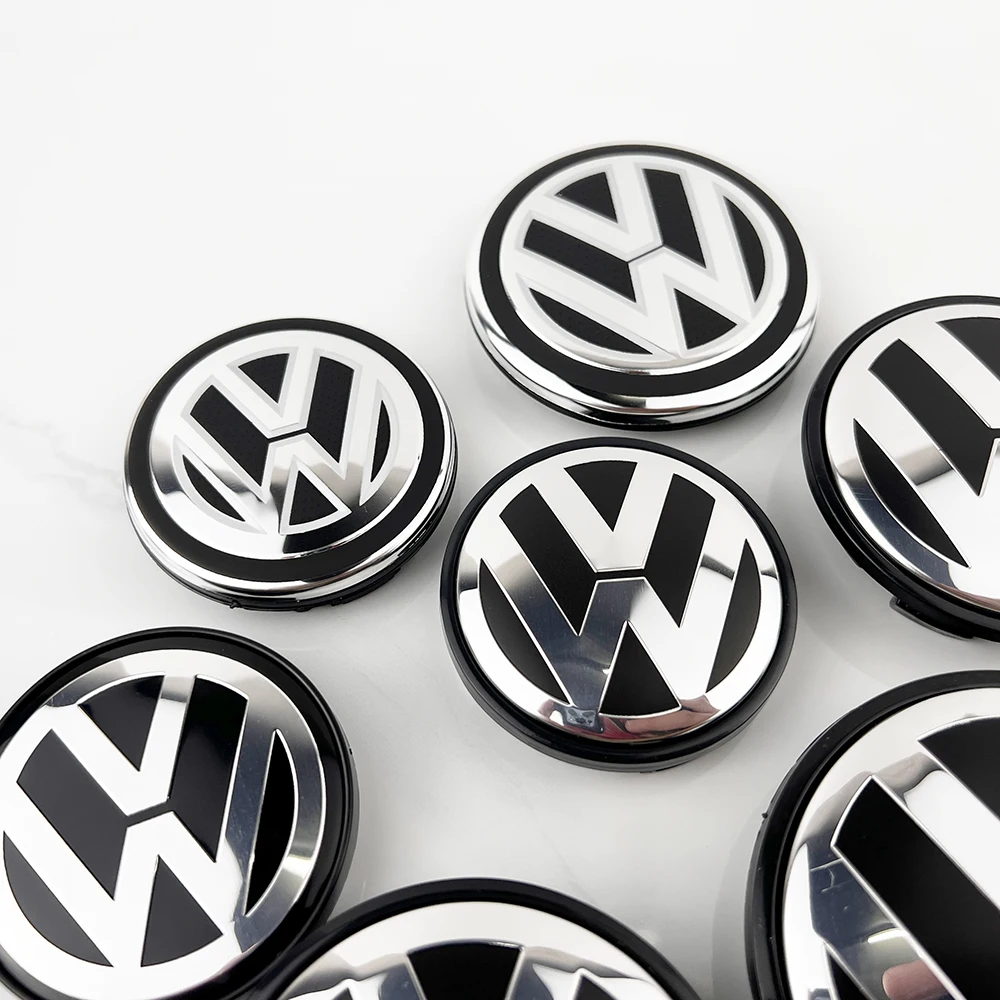 KK 4er-Set 55MM 56MM 65MM 70MM 76MM Auto-Styling Radnabenkappen Emblem Zubehör für VW Golf Passat 3B7601171 1J0601171 – Detail 1