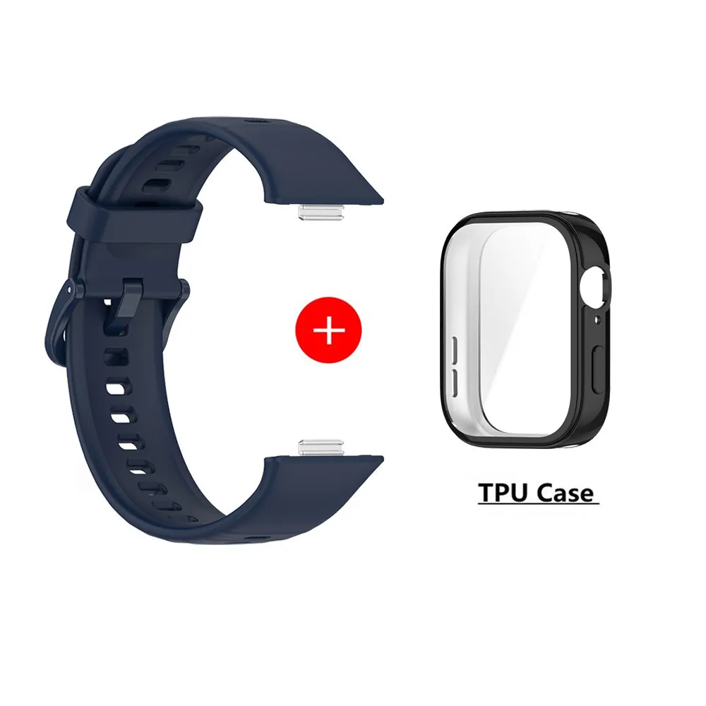 Enhanced Silicone Watch Strap with Case and Screen Protector