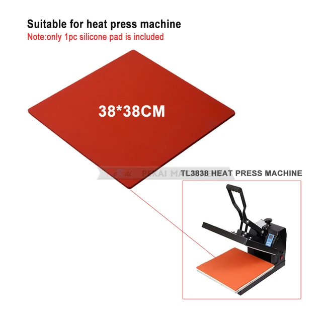 15'x 11-7/16” Silicone Heat Press Pad Mat 5/16”Thickest Silicone Pad for Heat  Press Machine Flat Heat Transfer Press Replacement
