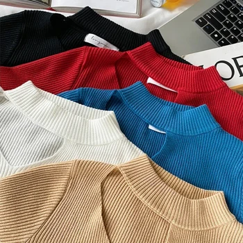 AOSSVIAO 2025 الأساسية الجوف خارج النساء البلوزات الخريف الشتاء بلايز سليم البلوز لينة الدافئة سحب المرأة البلوز محبوك سترة 6