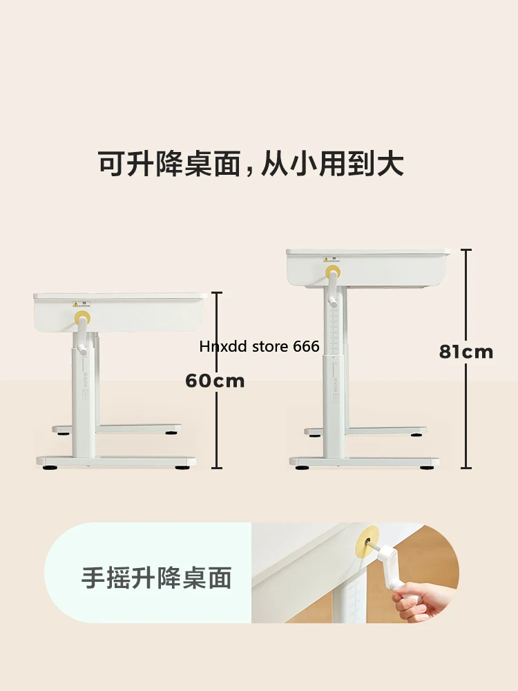 Children's study table, primary school students' household liftable and chair set to write