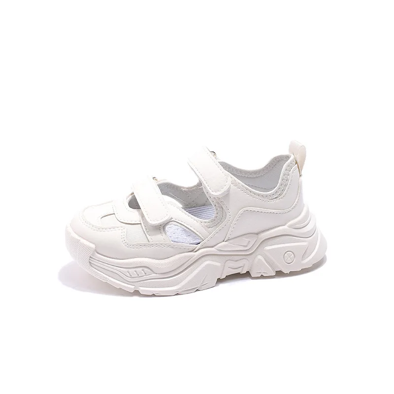 Girls Sport Shoes PU Hook & Loop Fashion Cute Round-toe Shallow Summer Breatheable Boys Casual Sneakers 5