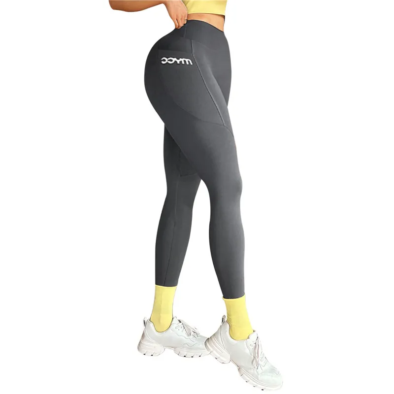  - Women Yoga Leggings With Pocket Slim Shark Pants High Waisted Hip Lifting Exercise Yoga Pants Fitness Running Sports Tights Pant