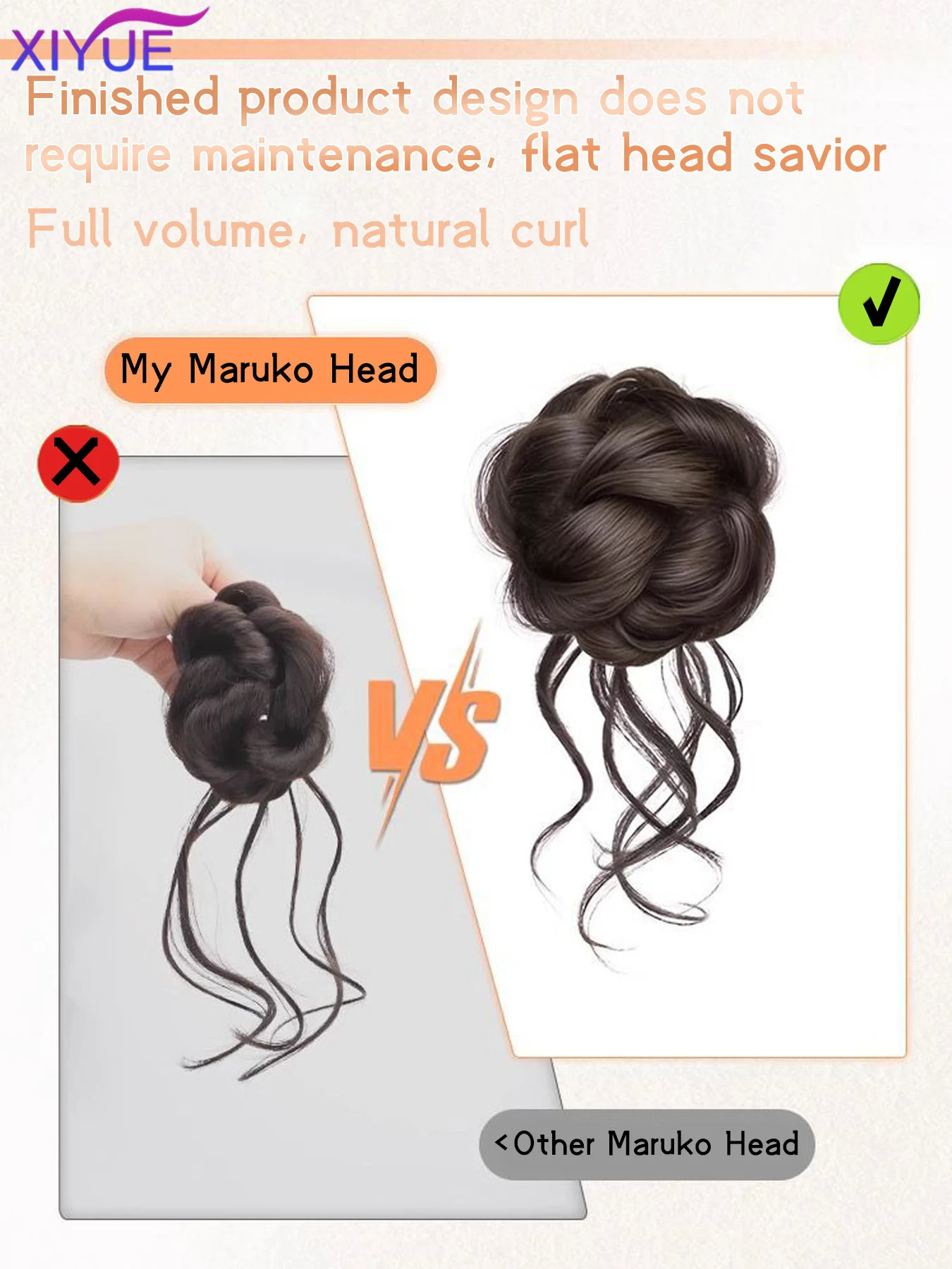 Synthetic Messy Bun Hair Piece Claw Clip Ponytail Extensions Scrunchie-style Lazy Flower Bud Bun Chignon Wavy Curly Ponytail