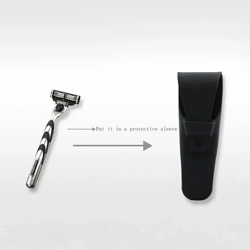 1 Pc Silicone Waterproof Safety Razor Case for Gillette Parker Merkur Soft Manual Shaver Case Carrying Cover Bag Home Travel Use