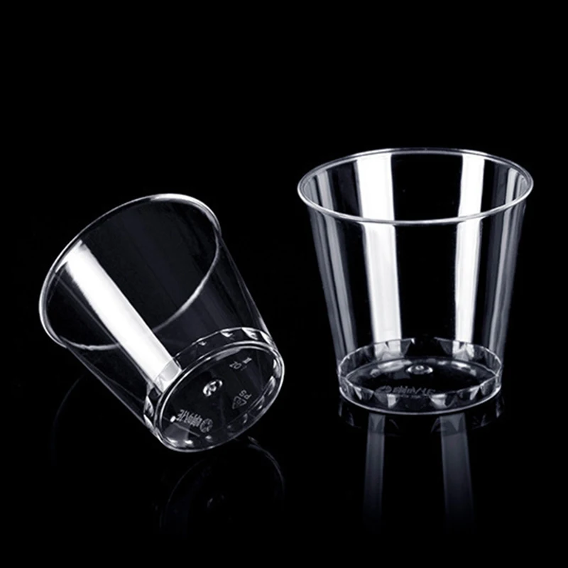 50 stuks mini doorzichtige plastic party glazen jelly cups tuimelaars verjaardag keuken accessoires 30ml| - AliExpress
