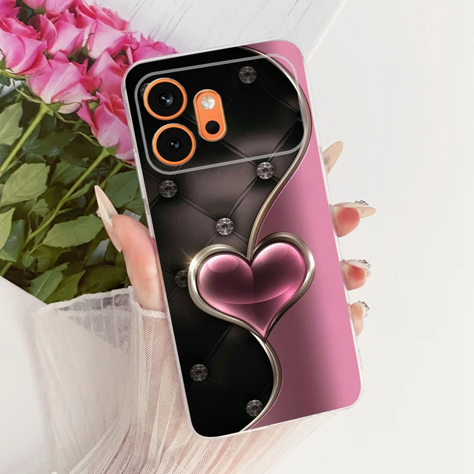 Cute Cat & Peacock Painted Soft Slim Phone Case - Artistic Protective Cover