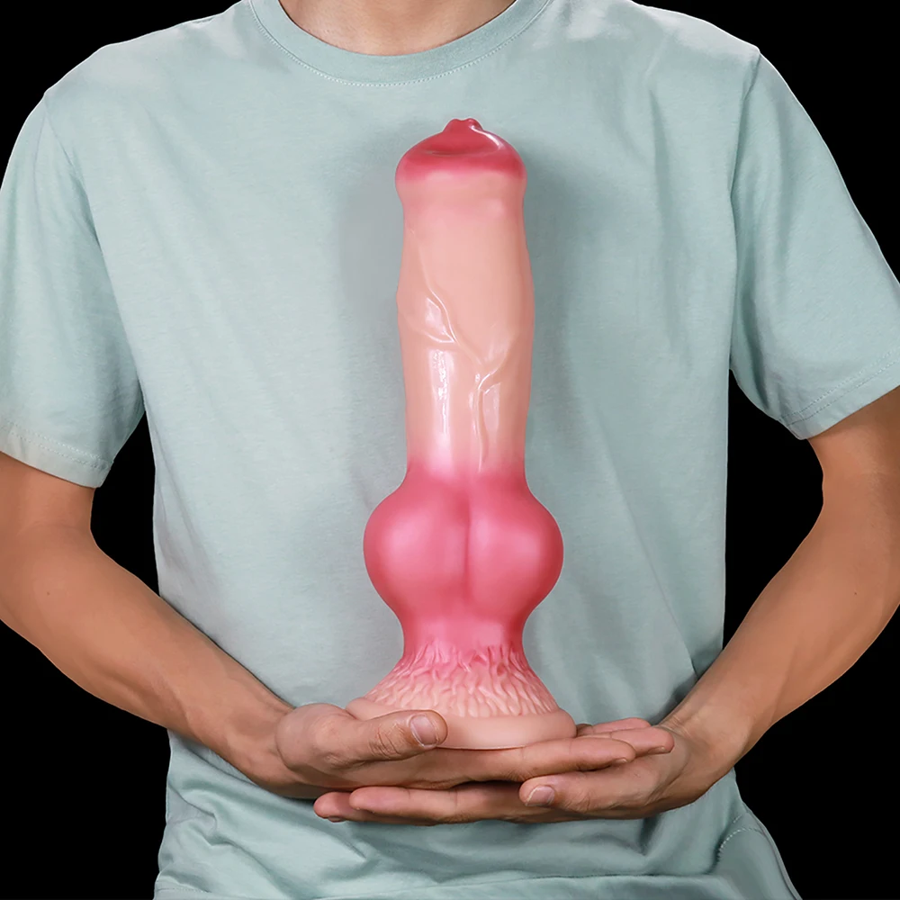 Oversized Dog Dildos Anal Plug Soft Penis Anal Dilator with Suction Cup Phallus Butt Plug Stimulate Vagina Anus Sex Toys
