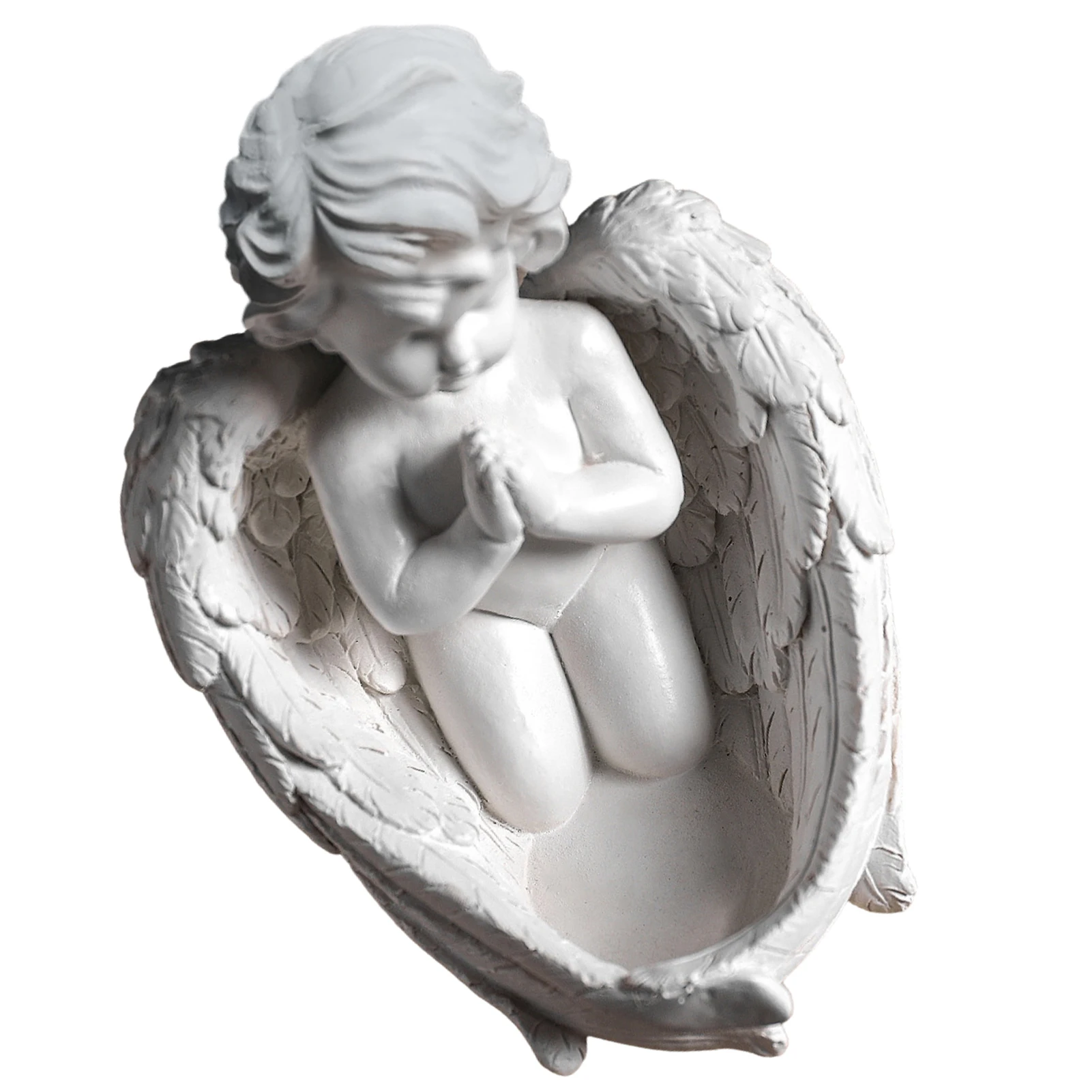

Angel Candle Holder Resin Angel Collection Figurine Candle Stand Home Garden Guardian Decorative Angel Sculpture Memorial Statue