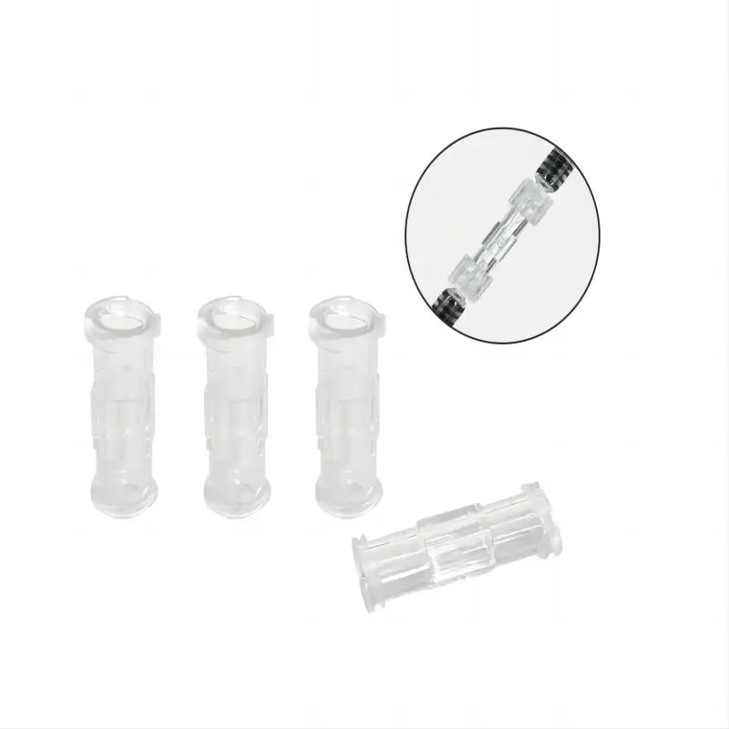Disposable Transparent Luer Syringe Connector Double Female Thread Coupler Drug Guiding Device Sterile Adapter