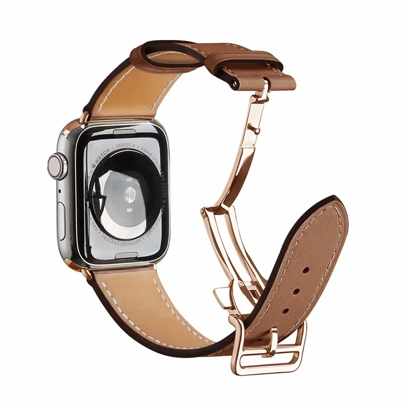 Premium Genuine Leather Watch Strap - Elegant Wristband