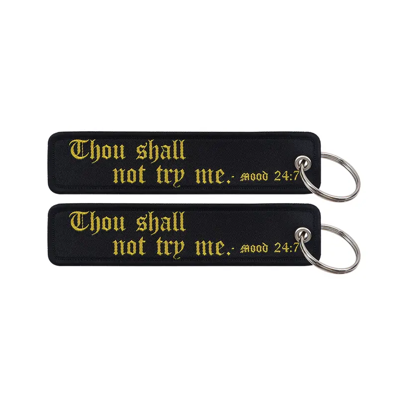 1pcs Computer Pop-up Window Quotes Embroidered Keys Tag Keychains For Motorcycles Backpack Fashion Key Ring Accessories Gifts - Image 75