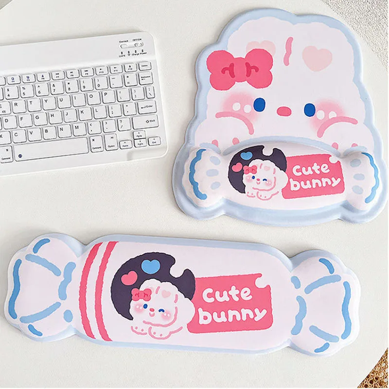 CuteKeyboardMousePadSetWristRestKawaiiMemoryFoamHandRest