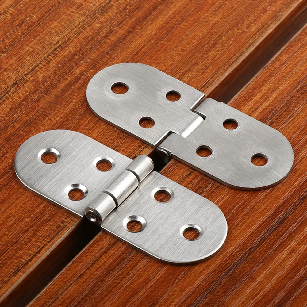 Cabinet Door Hinges Stainless Steel 180&deg; Folding Flap Self-supporting For Cabinet Drawer Jewelry Gifts