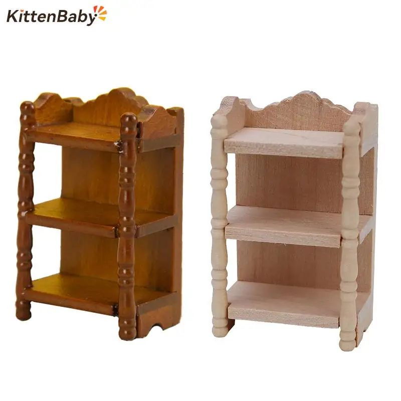 Miniature Maison De Poupée 1:6 Armoire Avec Porte Tableau Noir - étagère En Bois - Fait Main