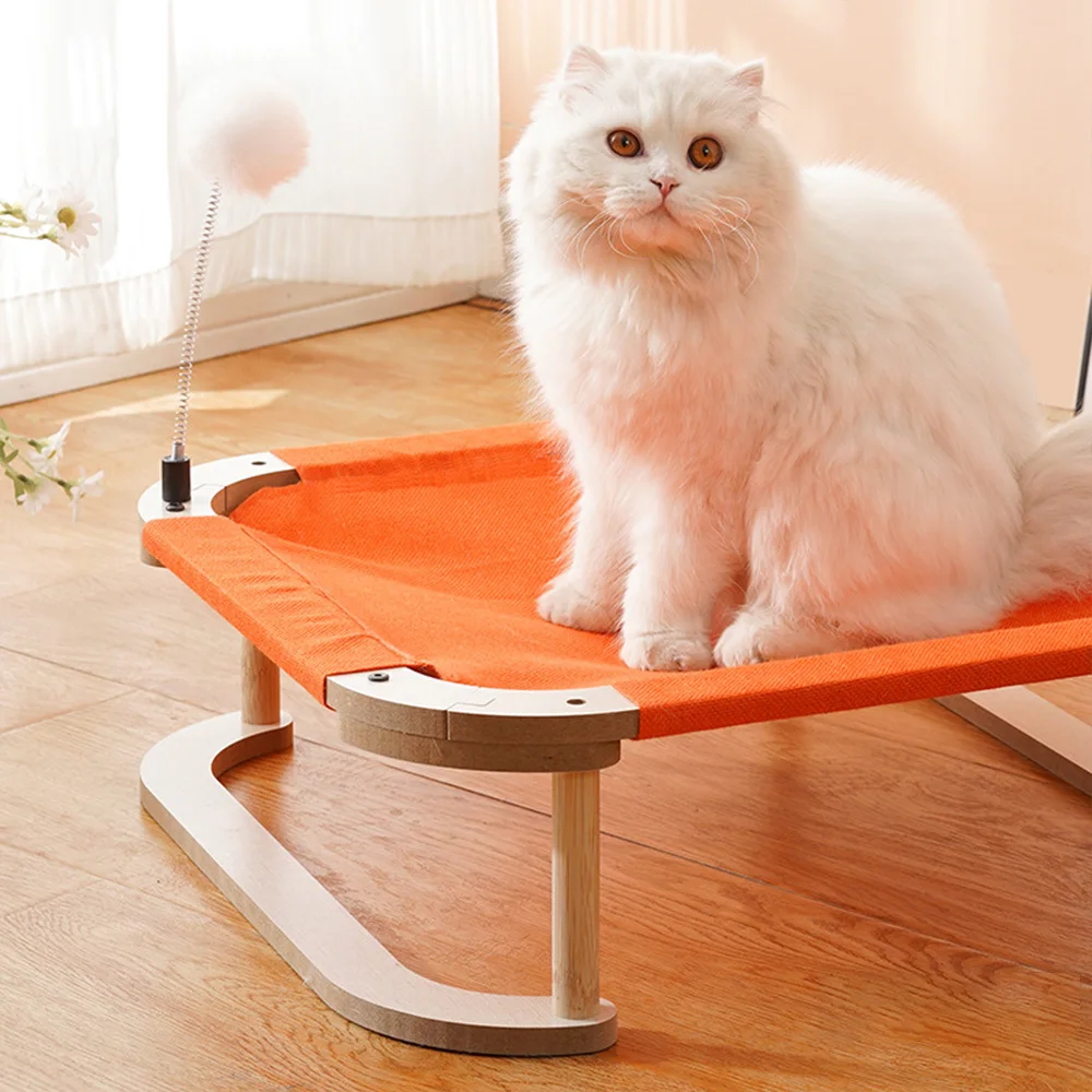 Breathable Cat Beds Wooden Anti moisturizing Cat Bed Mat Removable Bed