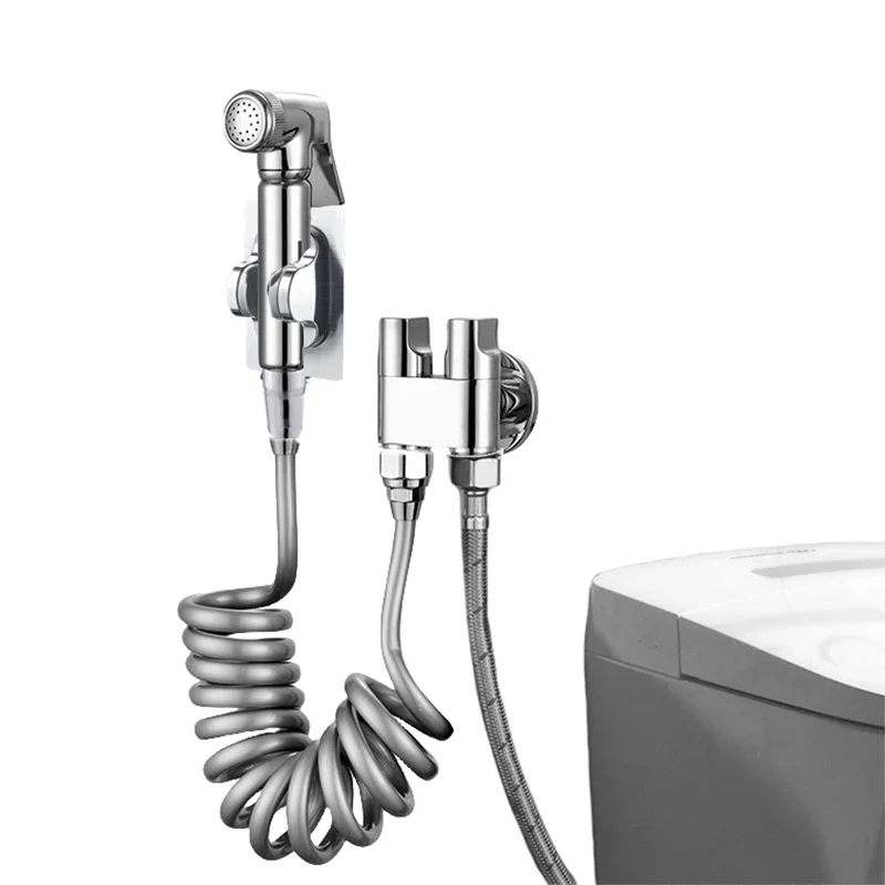 Handheld Bidet Sprayer Set Spray Gun Bathroom Self-Cleaning Handheld Shower Head Bathroom Sprayer with Bathroom Accessories 6