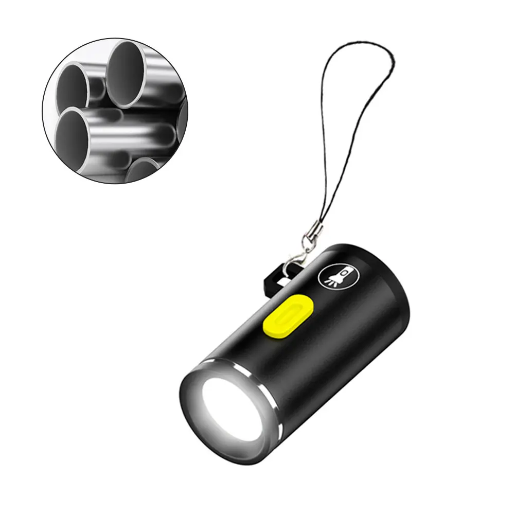 1-5PCS LED Handheld Mini Flashlight Type C Powered Small Pocket Flashlight Outdoor Emergency Light for Outdoor Hiking Camping