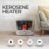 World 10,000 BTU Kerosene Wick Heater with Glass Burner System, Sure-Seat Chimney System, and Removable 1.1 Gallon Fuel Tank, Gr 2