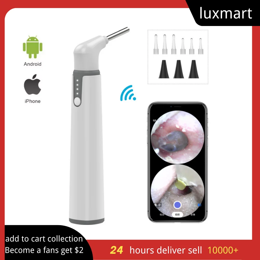 1PC 2 PCS 3 9mm WIFI Orelha Otosc pio 2MP C mera De Inspe o Digital 