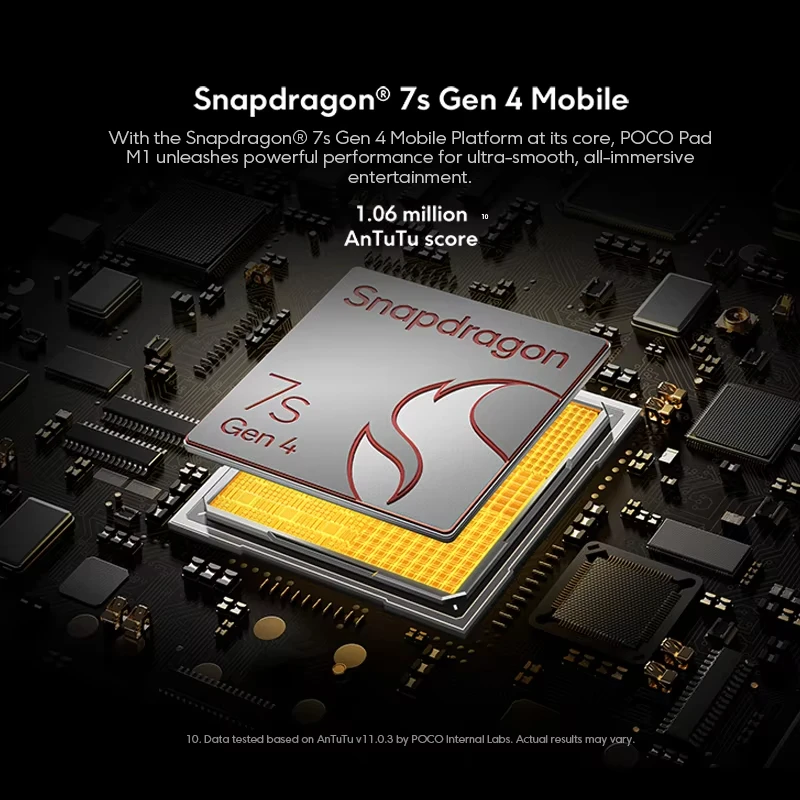 새로운 태블릿 POCO Pad M1 스냅드래곤 7s Gen 4 옥타코어 CPU 글로벌 버전 12.1인치 120Hz 2.5K 디스플레이 쿼드 스피커 12000mAh