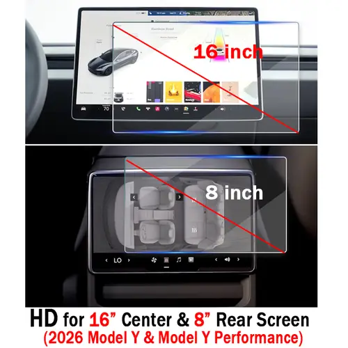 Screen Protective Tempered Glass Film for Tesla Model 3 Highland 2024 Model Y Juniper 2025 Rear Center Control Screen - Image 9