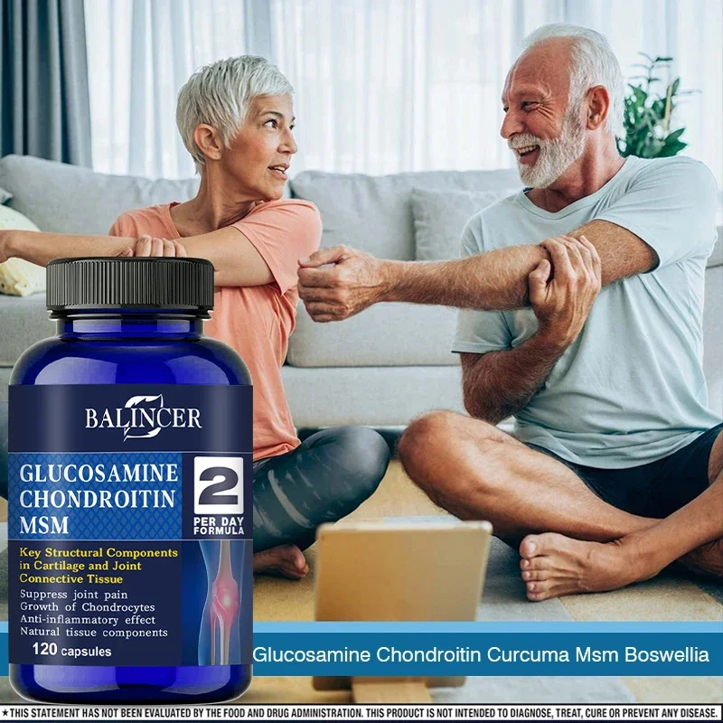 Glucosamine Chondroitin Supplement Glucosamine Chondroitin MSM Supplement Joint Support Nutritional Supplement for Bone and Normal Cartilage Health