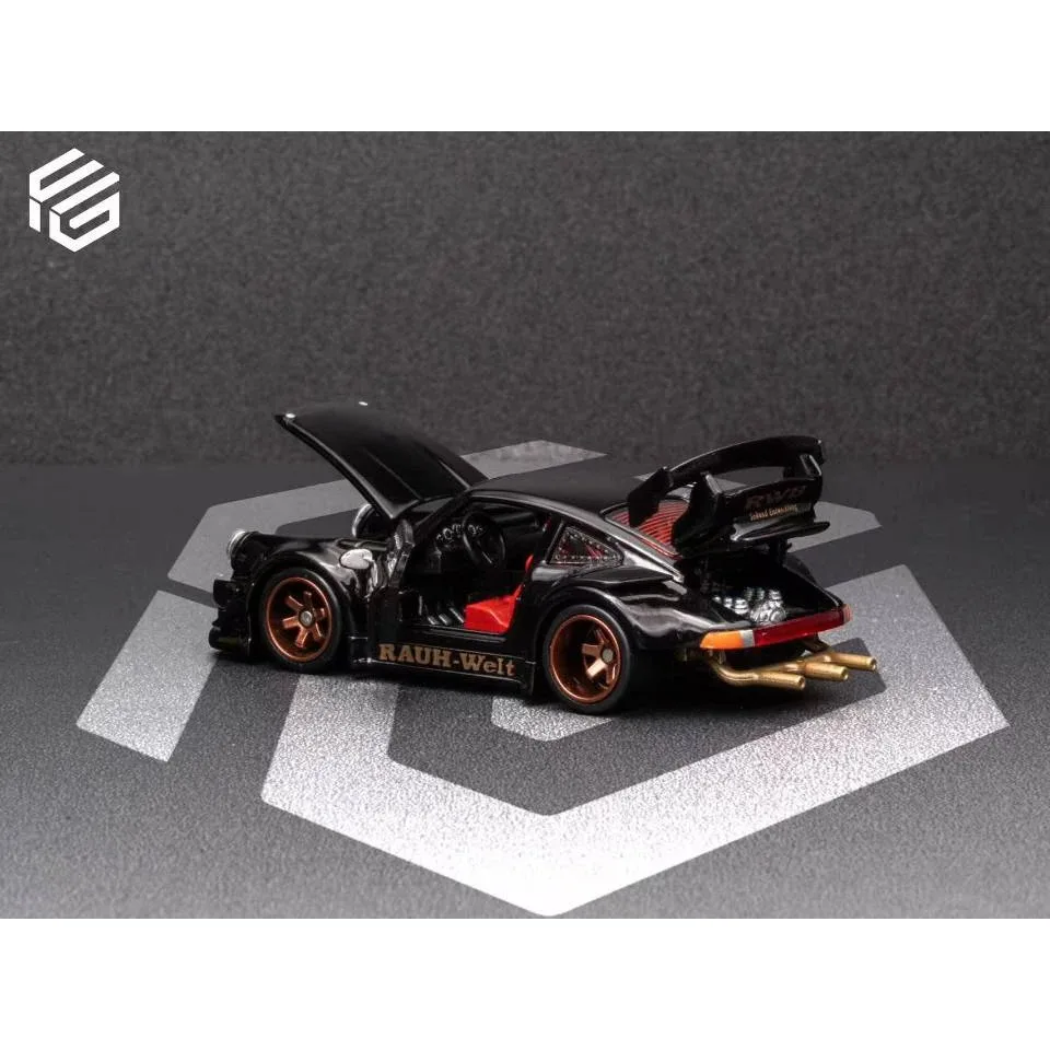 Funsguy 1:64 포르쉐 RWB 930 RAUH-Welt 합금 다이캐스트 자동차 모델 수집품