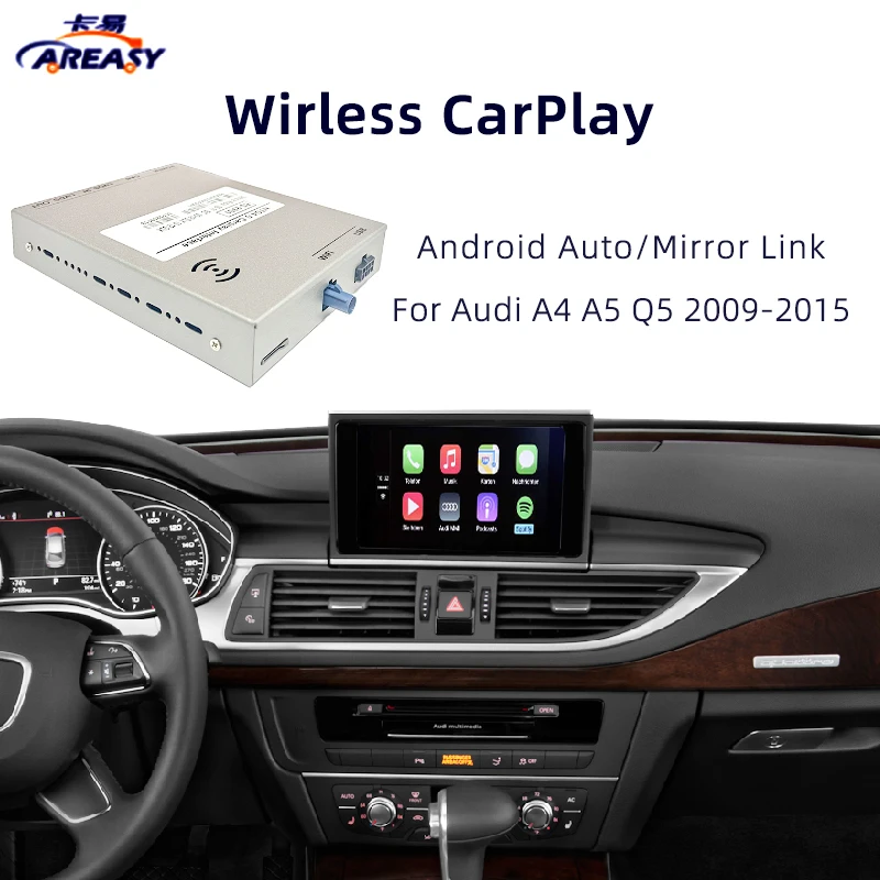 

Wireless Carplay and Adapter Android Auto Interface For Audi A4 A5 Q5 2009-2015 With AirPlay Mirror Reverse Camera Decoder