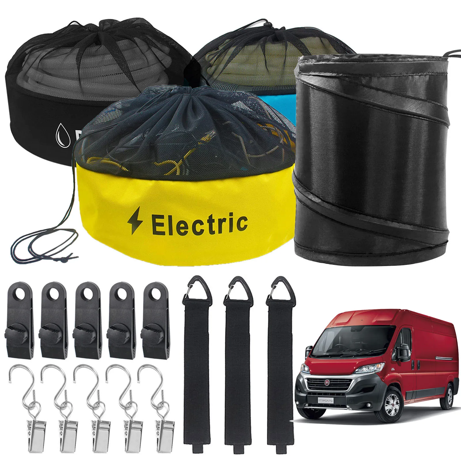 RV Hose Bags for Fiat Ducato 244 250 290 Camper Storage Sewer Fresh/Black Water Electrical Trash Can Motorhome Cleaning Tool Kit sanden 1822e 1875 1178 7v16 compressor for fiat ducato 2 3 3 0 multijet bus 7179600 504005418 71781791 504384357 71721759 717247