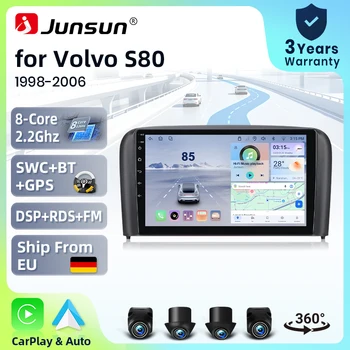 Sistema Estéreo Inteligente Junsun de 9 Pulgadas con Android 15 para Volvo S80 1998-2006, Radio para Auto, CarPlay Inalámbrico, Voz AI, Pantalla Táctil IPS, Reproductor Multimedia Inteligente, Unidad Principal 2 Din, Navegador GPS, Mirror Link, Bluetooth Automotriz, 4G, WIFI, FM, AM, DSP, RDS, SWC, DAB+ 1