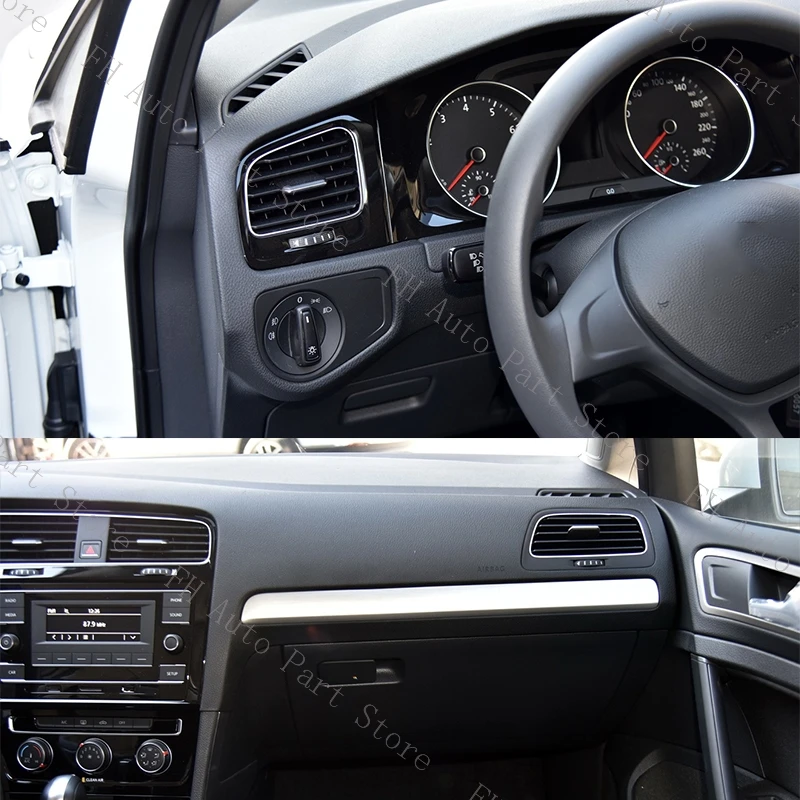 폭스바겐 골프 7 7.5 MK7 MK7.5 2013-2019용 자동차 전면 대시보드 중앙 에어컨 통풍구 프레임