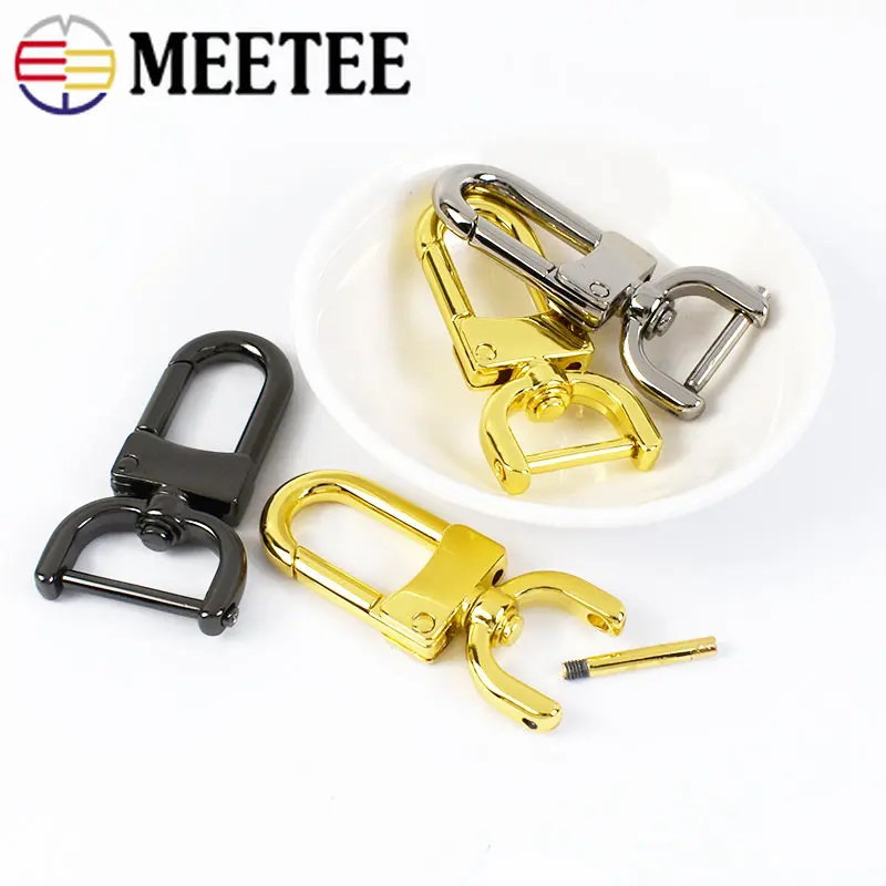 10/20pcs 13-26mm Metal Buckles Keychain Swivel Clips Snap Hook For