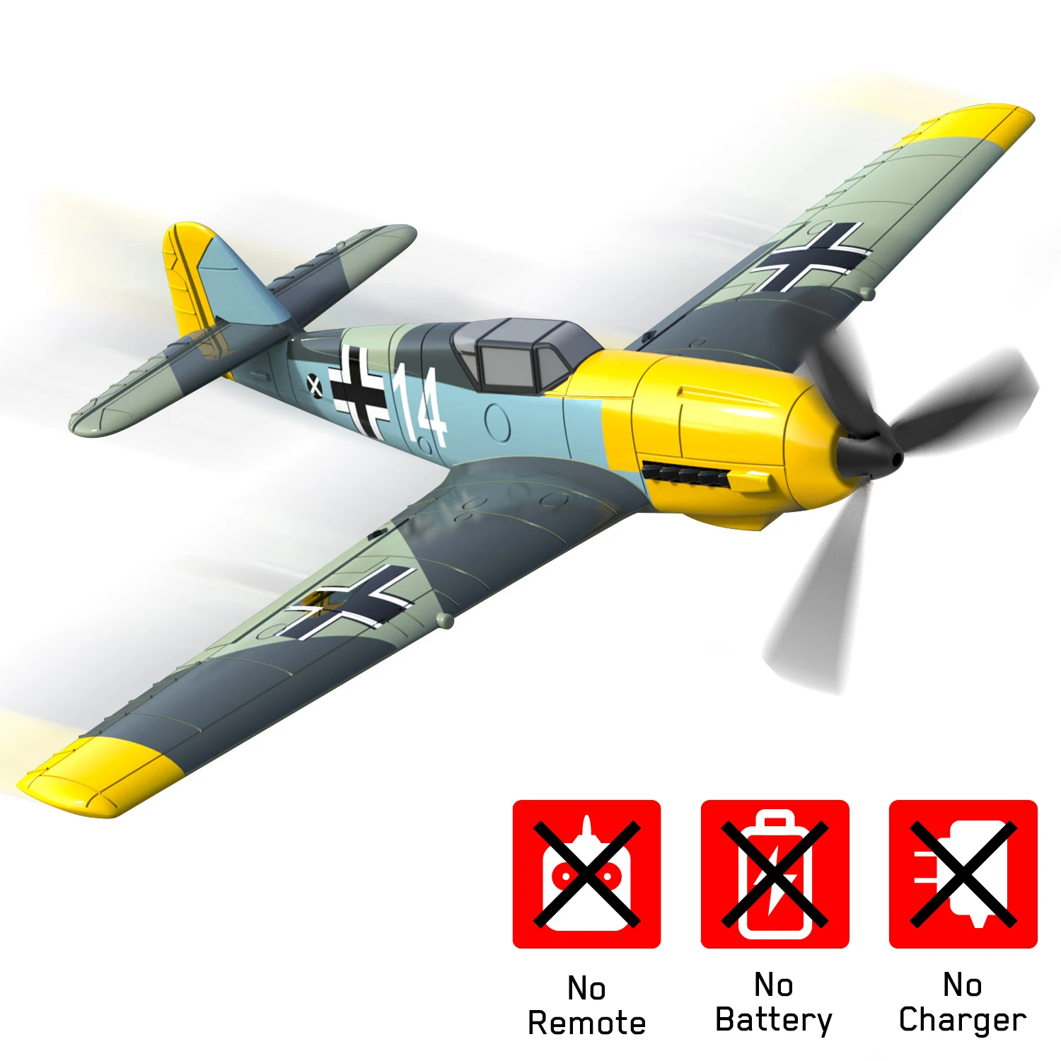Planeur RC P51 Mustang 2.4GHz 3CH - Avion télécommandé pour débutants