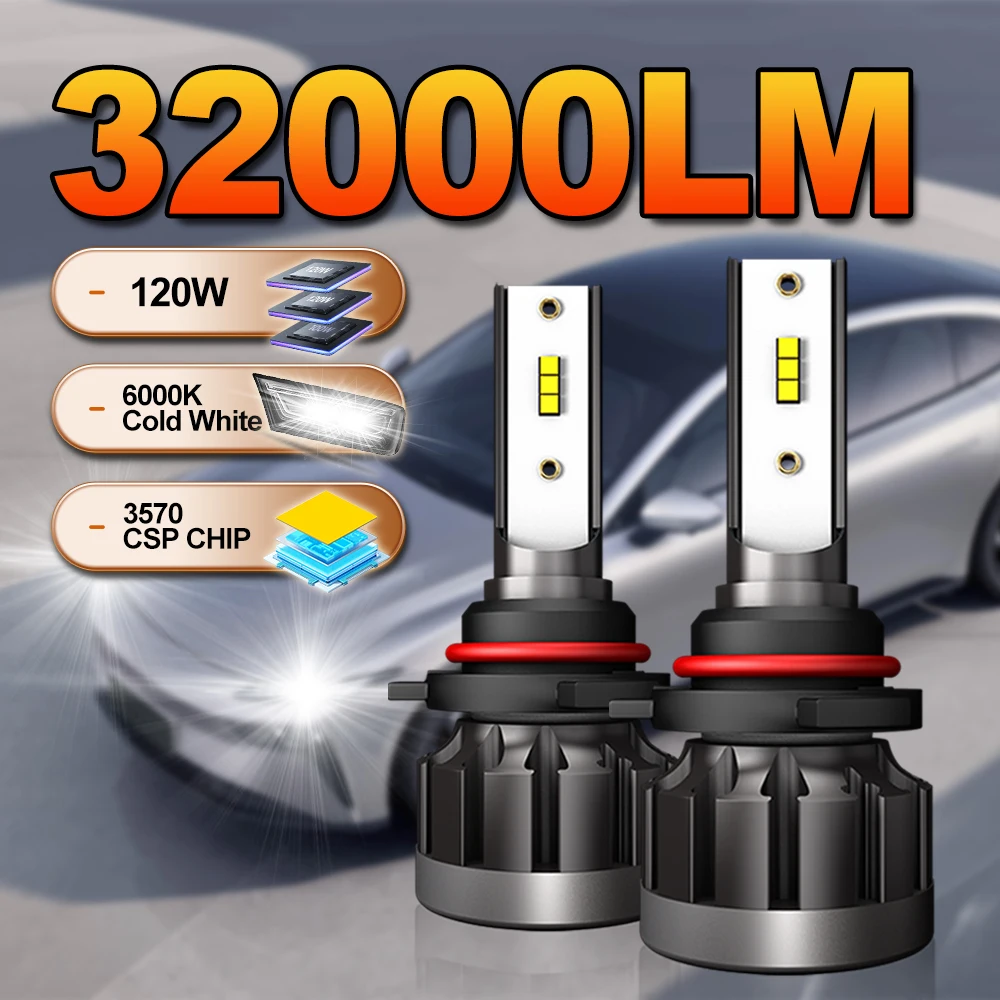 

H7 H4 Canbus LED Car Headlight 120W Turbo Auto Headlamps Bulbs 32000LM H11 HB3 9005 HB4 9006 Car Lights 12V 6000K Fog Lamps