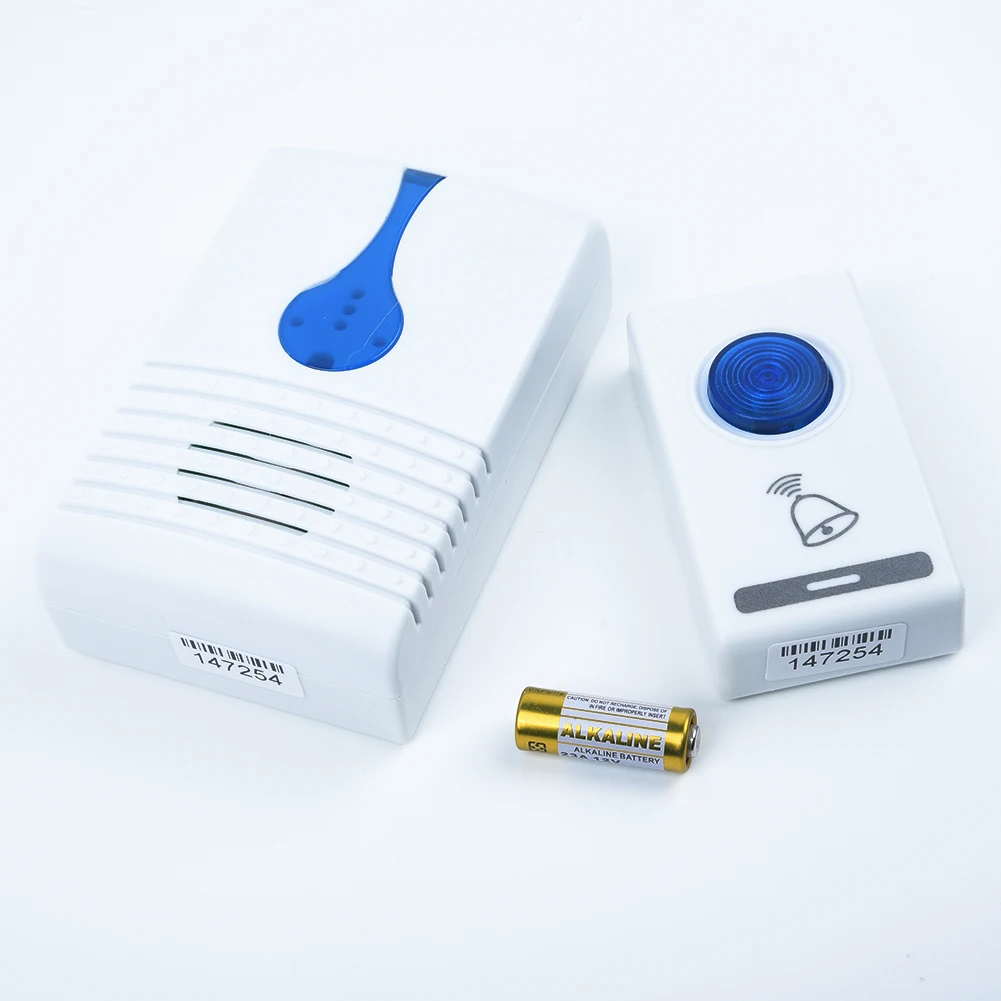 Door Bell Remote Control Transmitter Button Wireless Waterproof Double Speakers Doorbell 100m IP44 Smart