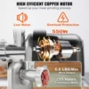 VEVOR 550W（2200W MAX) Electric Meat Grinder with 2 Blade, 3 Grinding Plates, Sausage Maker & Kubbe Kit ABS + Stainless Steel 3