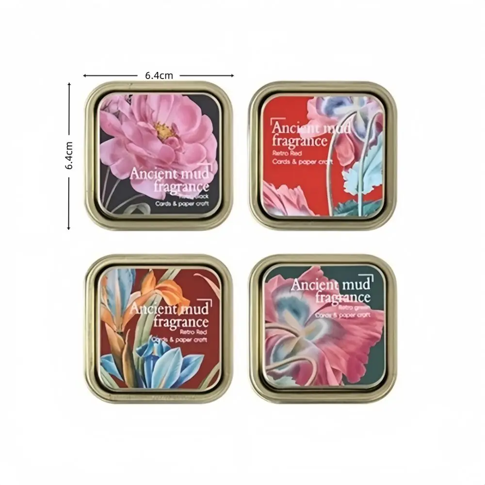 New Universal Student Ink Pad Square Multiple Colors Self Ink Stamp Oil-based ink & felt Stationery Inkpad Holiday Gifts