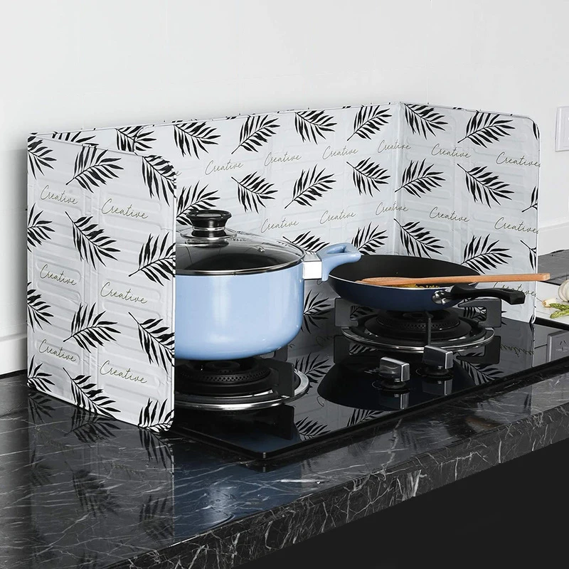 Kitchen Cooker Shield Splash Guard Gas Stove Baffle Plate Kitchen