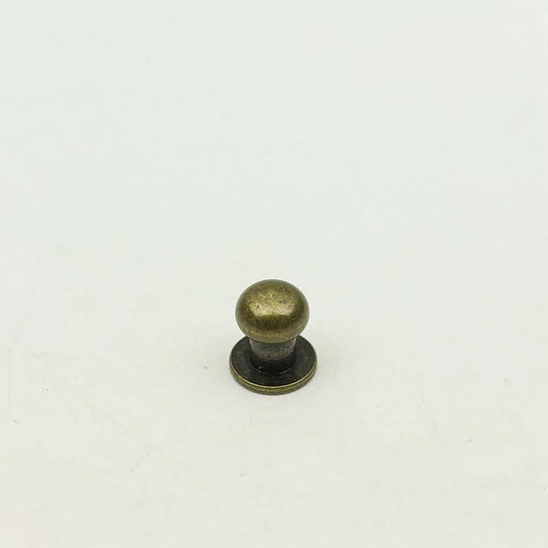 30pcs 8mm Copper Nipple Nail Buckles Metal Rivet for Bag Purses Fastner Clasps Studs Screw Buttons Leathercraft Accessories