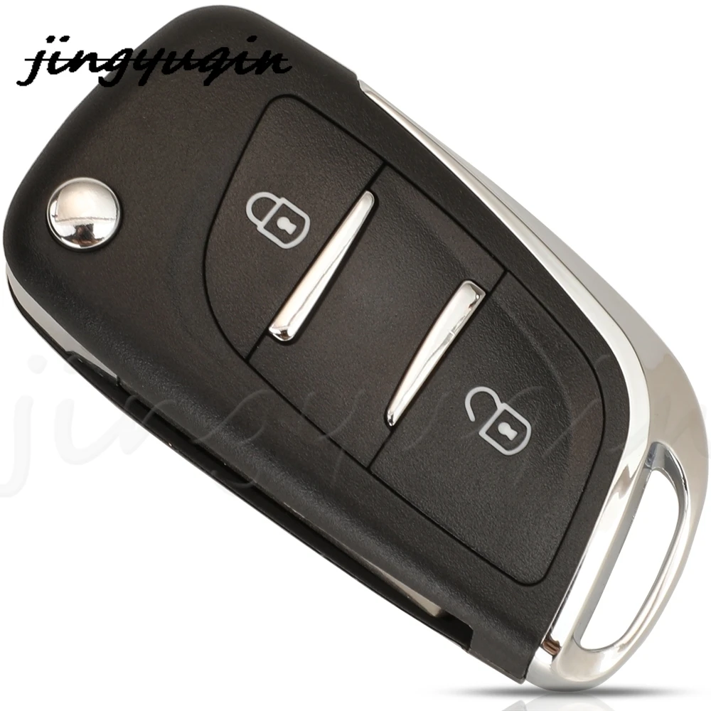2 Buttons Modified Smart Remote Key Fob 434MHZ ID46 PCF7961 Chip For Citroen C2 C3 Berlingo Peugeot 307 306 406