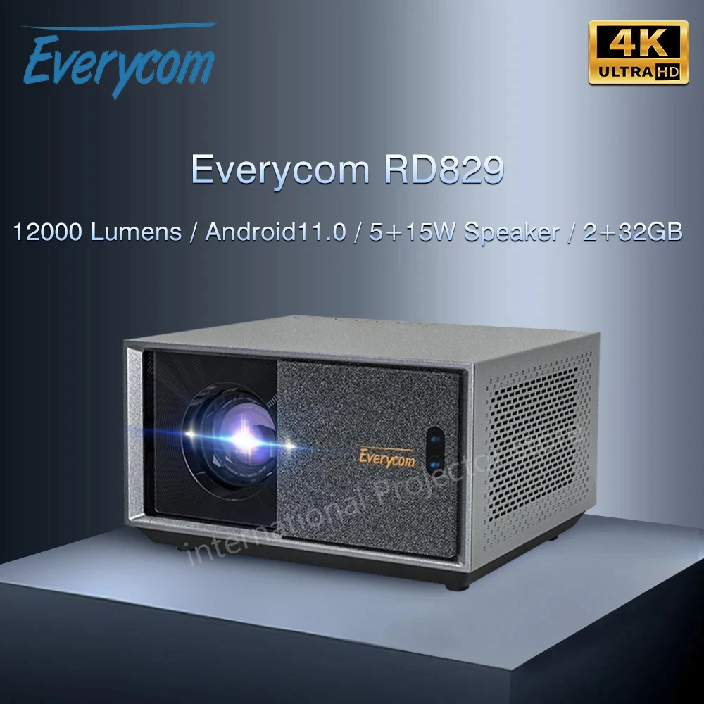 Everycom RD829 LED Projector 12000 Lumens 1080P Full HD Support 4K Projector Video 5G WIFI Android 11.0 TV Smart Home Cinema