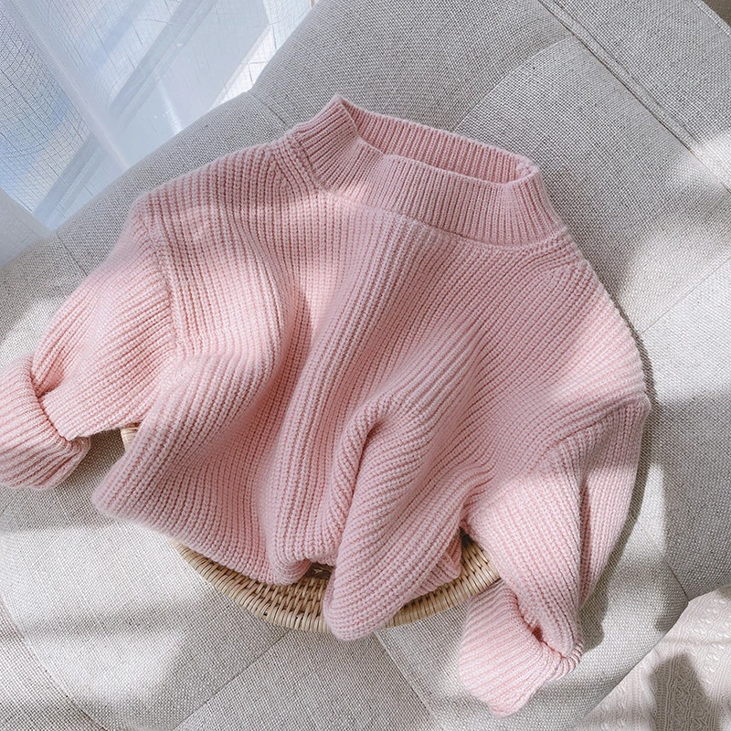 Cashmere Sweater Baby Girls Sweater Melario Solid Color Baby Girls Soft Wool Knitted Sweater for Children's Tops Clothes Kids Pullover Sweaters
