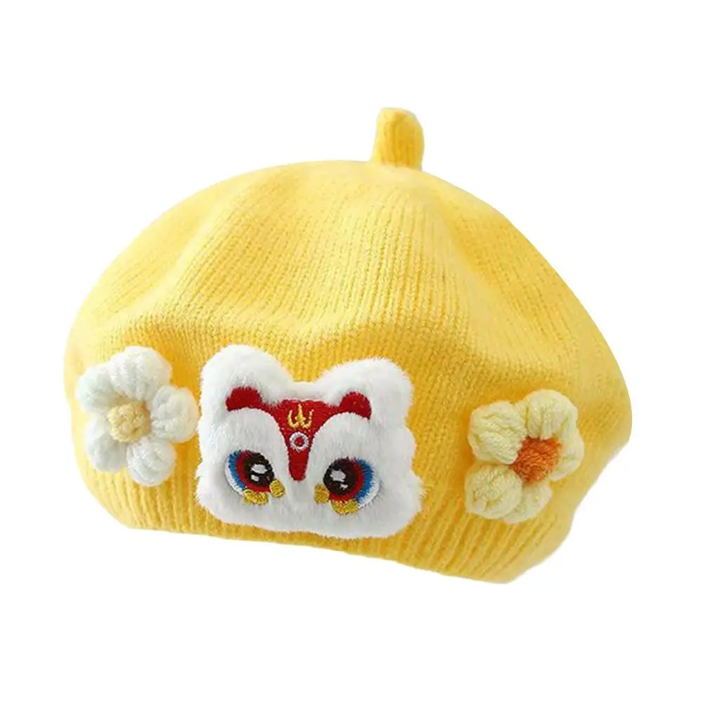 Soft Knitted Baby Beret Hat for Girls
