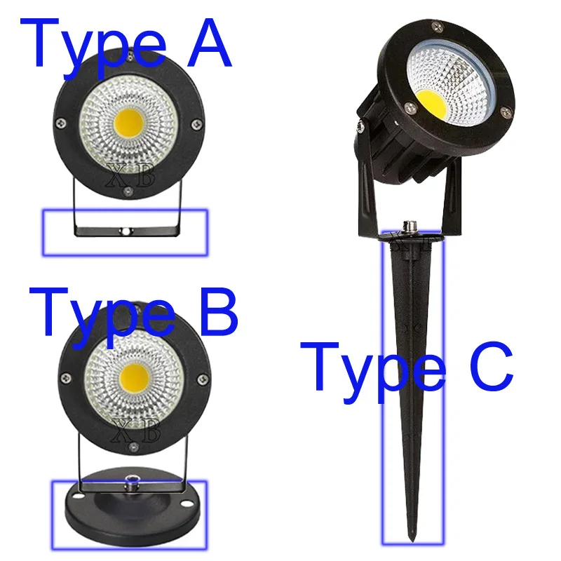Garden Lighting AC85-265V IP65 Outdoor Garden LED Landscape Light AC110V220V 5W10W COB DC12V LED Lawn Spike Pin Light Pond Path Spot Lamp