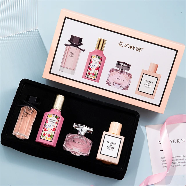 Profumo di marca Confezione regalo da donna Set da quattro pezzi Pianta Profumo floreale Feromone Fragranza duratura Esaguda il fascino femminile духи жleti.... 1