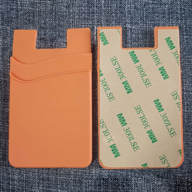 Silicone Double-Layer Phone Card Holder - Fashionable Ultra-Thin Wallet Sticker