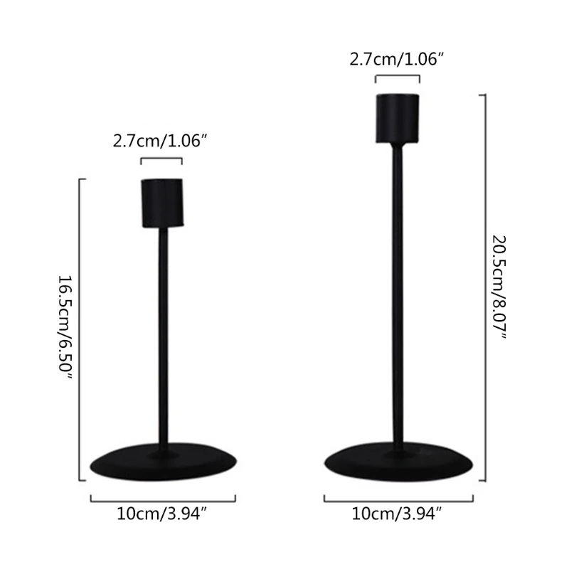 2 Pcs Metal Retro Candle Holder Romantic Candlelight Dinner Living Room Dining Candelabra Table Decorations candle holders